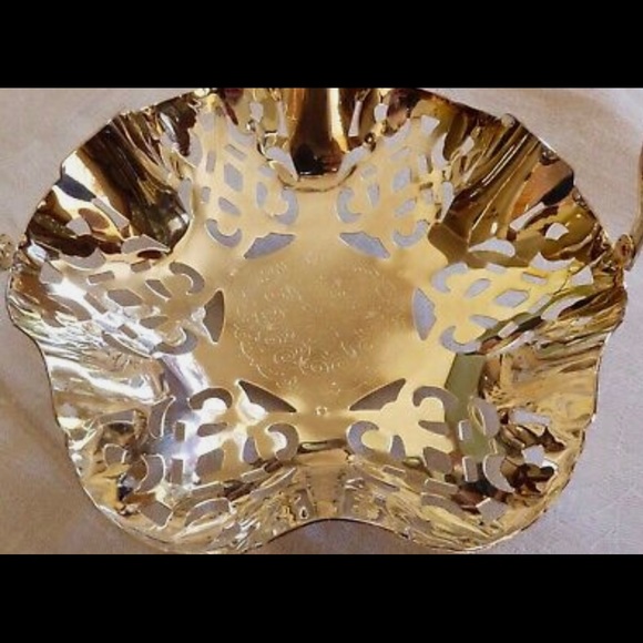 Vintage IKORA Germany Silver Plated Metal candy dish with handle footed basket - Picture 2 of 9